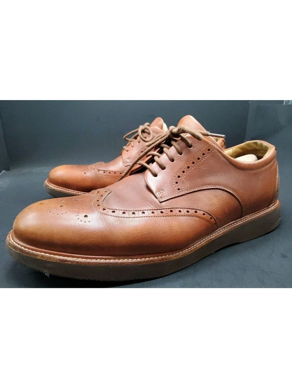Samuel Hubbard Shoes ‘Tipping Point’ Brown Leather Wingtip Dress Men's Sz 12